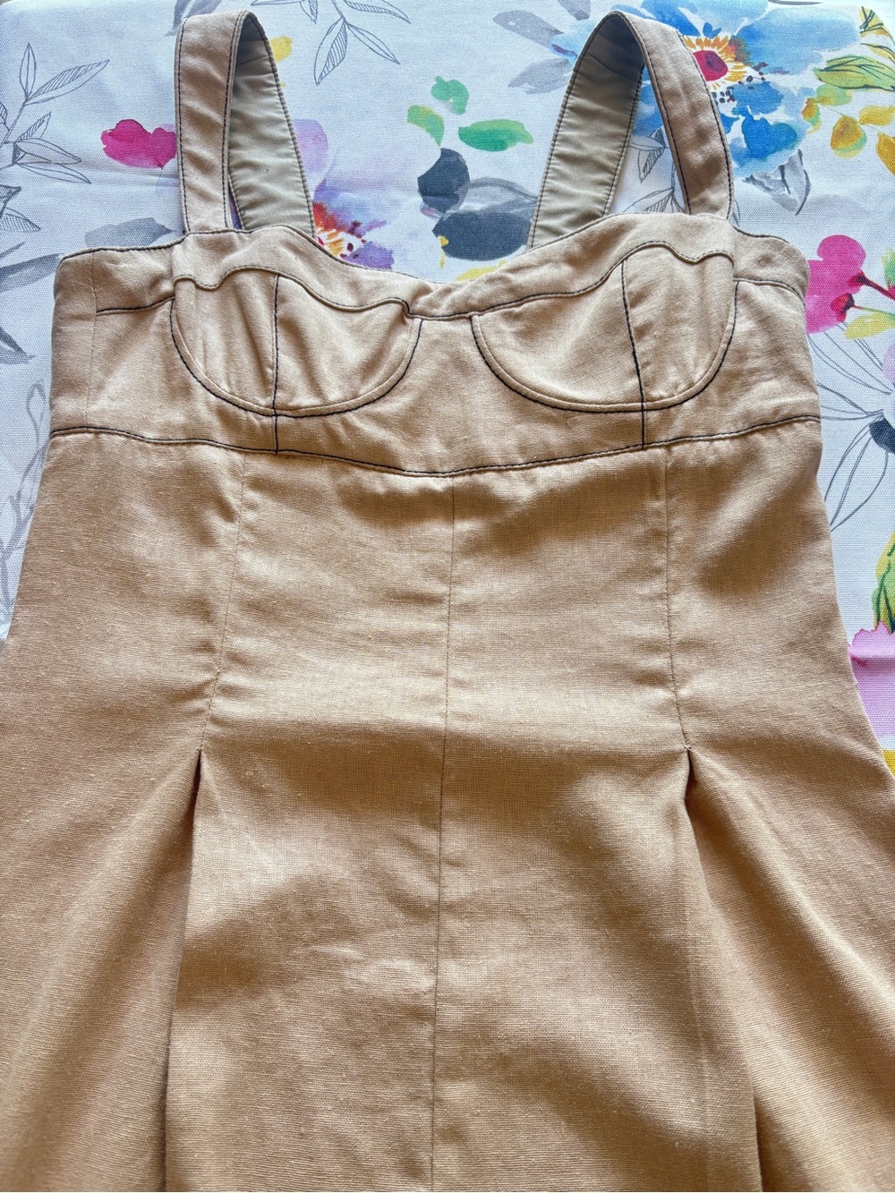 Zara Beige Wide-leg Jumpsuit